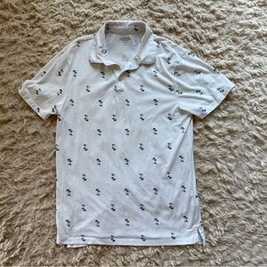 Old Navy white and blue palm tree polo shirt men’s size small